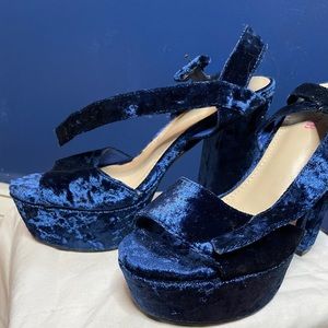 cool blue suede shoes